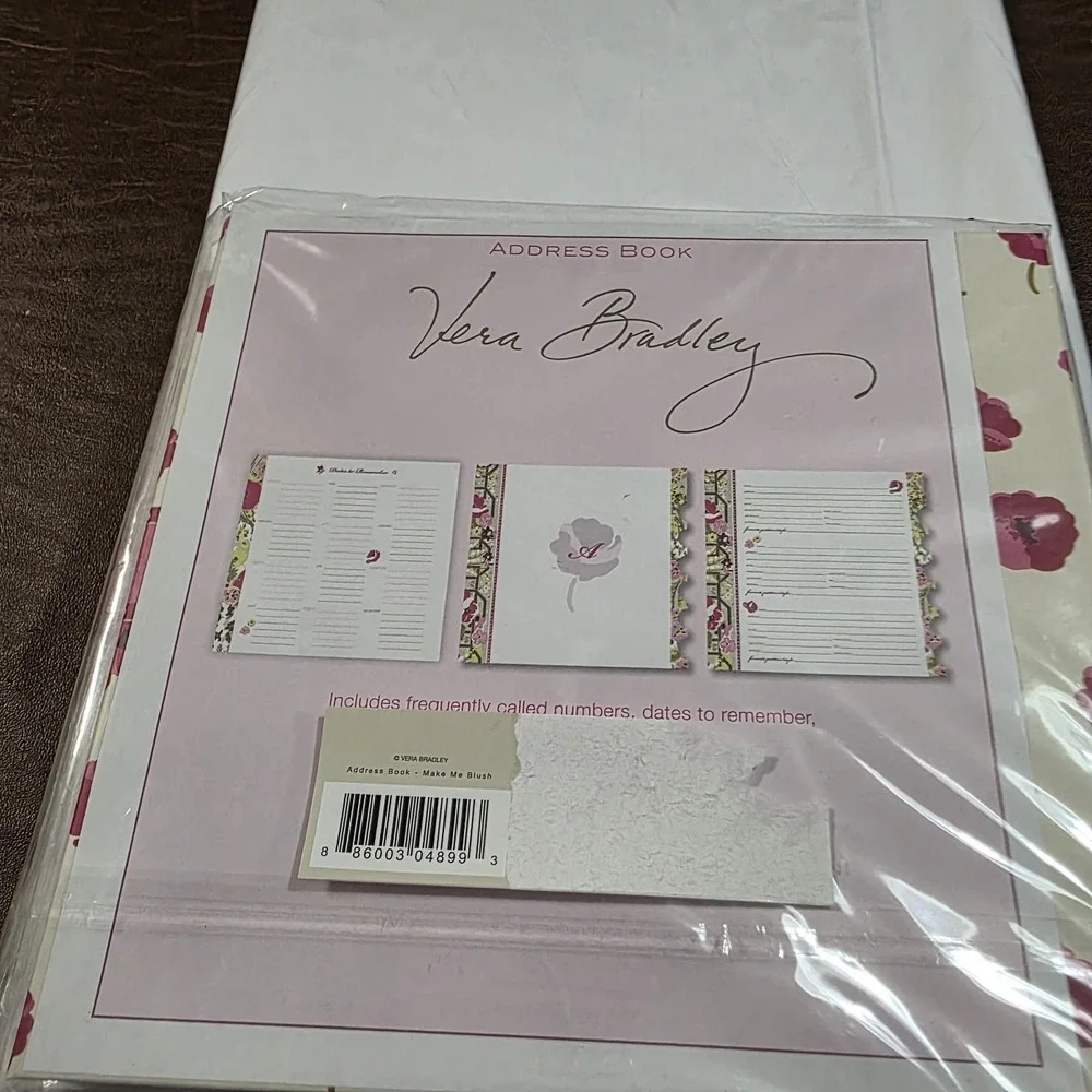 VERA BRADLEY Pink Petals  6 Ring Binder Style Address Book Phone Notes Dates NEW - Picture 5 of 8